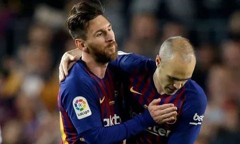 Messi gửi lời tri ân đầy cảm động đến người bạn thân thiết Iniesta