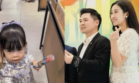 Đỗ Mỹ Linh cùng chồng Chủ tịch đưa con gái đi tiệm sách, lộ chi tiết liên quan chuyện mang bầu lần 2