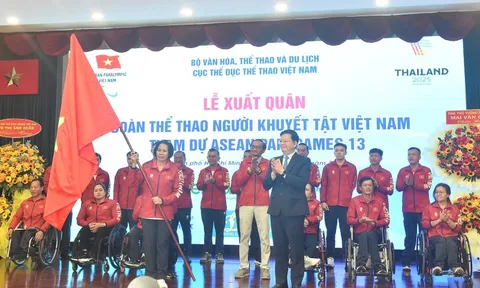 Lễ xuất quân của Đoàn Thể thao người khuyết tật Việt Nam tham dự ASEAN Para Games 13