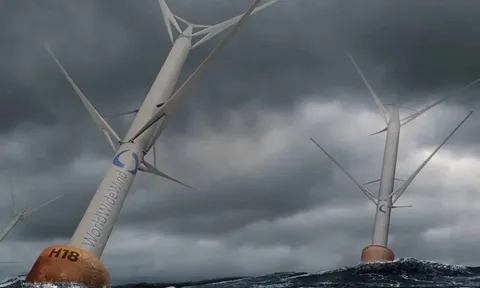 Độc đáo turbine điện gió được “trồng” lộn ngược