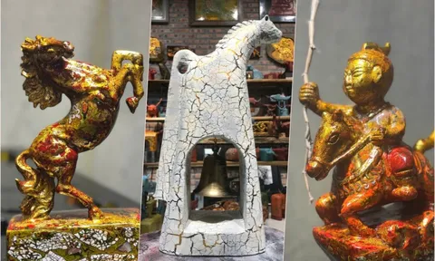 Nghệ nhân chế tác 2026 chú ngựa 'Gióng' đón chào Tết Bính Ngọ