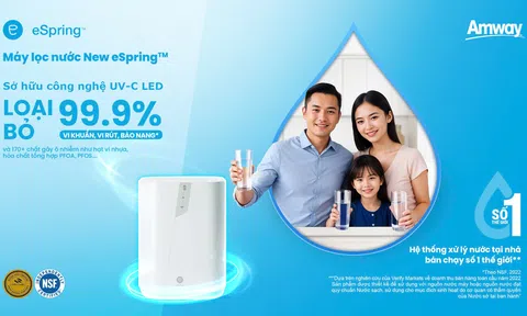 Amway ra mắt máy lọc nước New eSpring, Công nghệ UV-C LED và bộ lọc Carbon e3