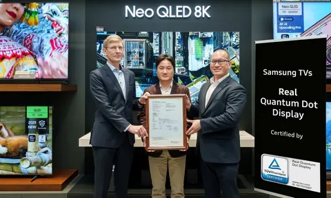 TV QLED của Samsung đạt chứng nhận “Màn hình Chấm lượng tử Đích thực” từ TÜV Rheinland