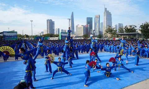 60.000 học sinh lập kỷ lục kép Việt Nam và thế giới với màn đồng diễn võ nhạc Vovinam ấn tượng