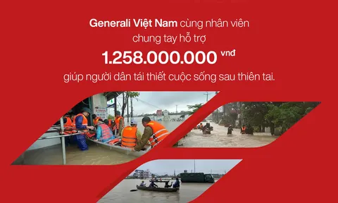 Generali Việt Nam chung tay hỗ trợ hơn 1,2 tỷ đồng giúp người dân tái thiết cuộc sống sau thiên tai