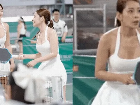 Chi Pu mặc "mát mẻ", khoe visual trắng phát sáng cùng "em Kim vén váy" đánh pickleball