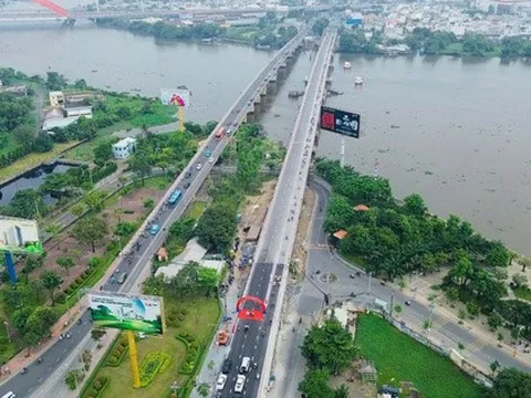 Hình ảnh cầu Bình Triệu 1 chính thức thông xe sáng nay