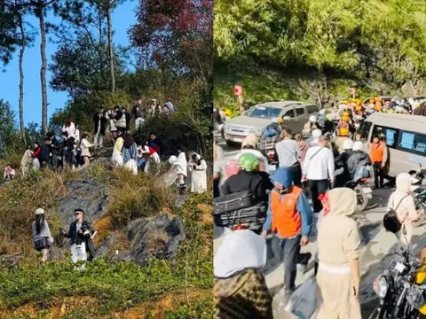 Tuyên Quang đông như Tết, khách lên Lô Lô Chải "khóc thét" vì xếp hàng cả tiếng mới có chỗ ngồi