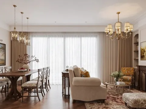 Thiết kế nội thất phong cách Âu Mỹ cho căn hộ 110m2