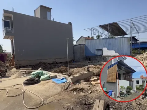Bất ngờ hình ảnh mới nhất của ngôi nhà xây nhầm trên đất hàng xóm ở Hải Phòng, sắp về đúng chỗ