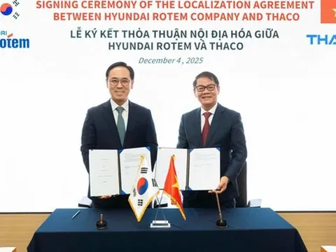 Bước đi mới của tỷ phú Trần Bá Dương trong cuộc đua đường sắt: Trực tiếp sang Hàn Quốc ký thỏa thuận nội địa hóa sản xuất đầu máy toa xe