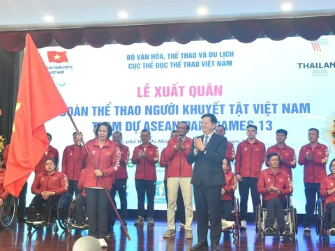 Lễ xuất quân của Đoàn Thể thao người khuyết tật Việt Nam tham dự ASEAN Para Games 13