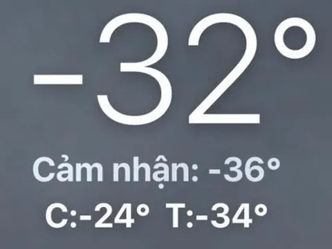 Nơi nhiệt độ xuống tới âm 20 độ C ngay lúc này